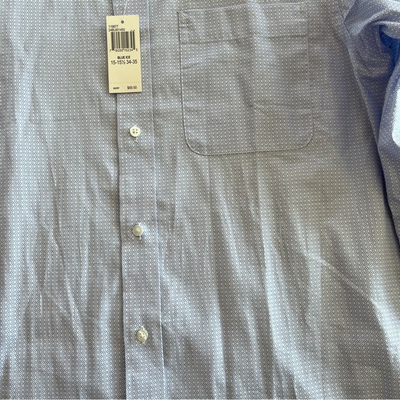 Light Blue Patterned Button Down - Picture 3 of 5